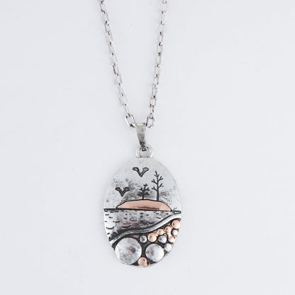 Sinclair Oval Nature Pendant Necklace