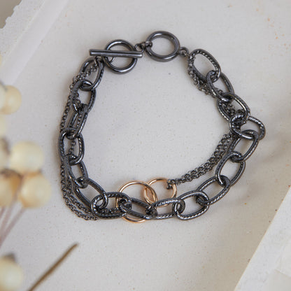 Amara Multi Row Toggle Bracelet