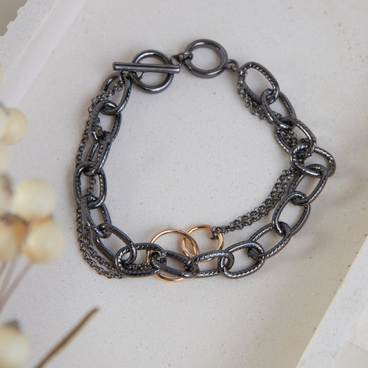 Amara Multi Row Toggle Bracelet