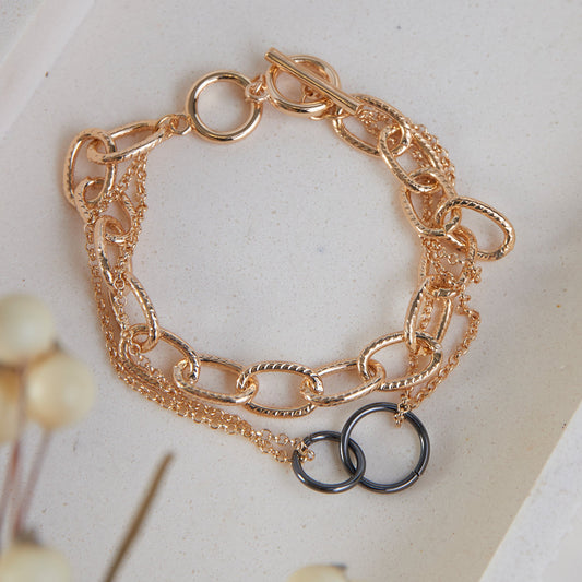 Amara Multi Row Toggle Bracelet