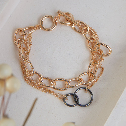 Amara Multi Row Toggle Bracelet