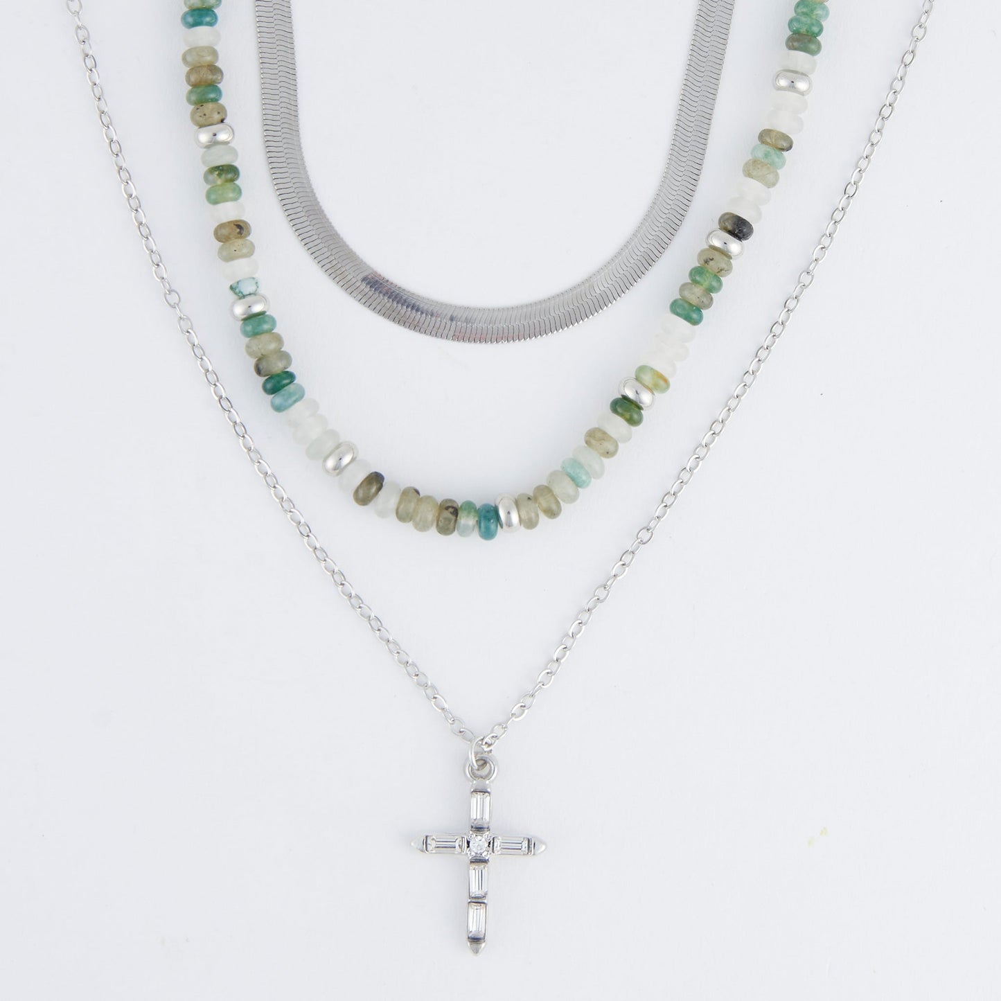 Eliana Layered Cross Pendant Necklace