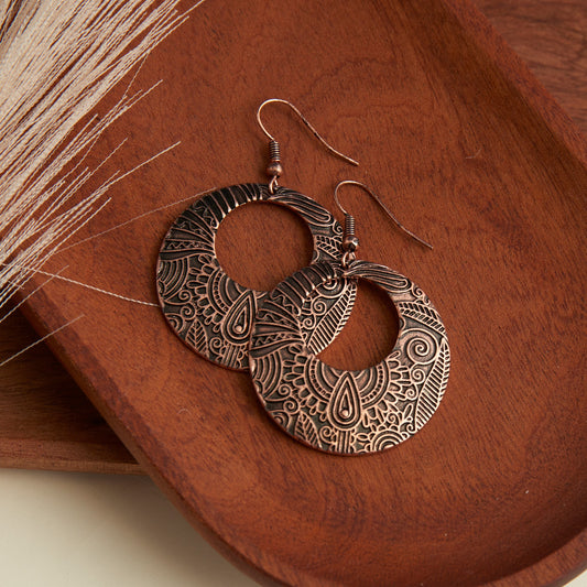 Wild Spirit Floral Textured Ring Earrings