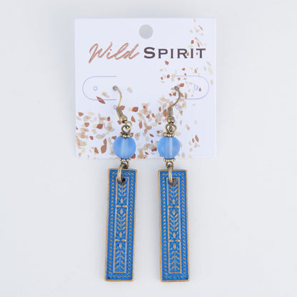Wild Spirit Textured Bar Earrings