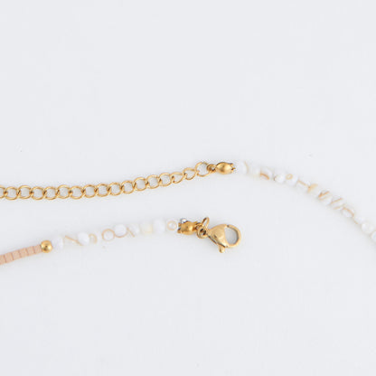 Aira Genuine Dalmatian Jasper Dainty Necklace