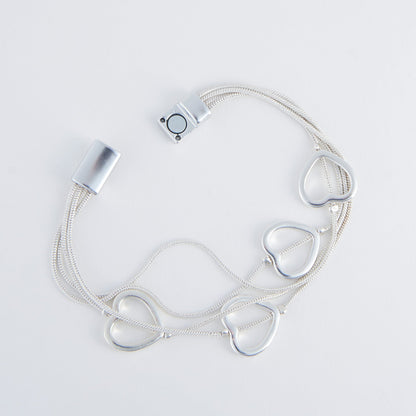 Cobie Multi Row Heart Bracelet