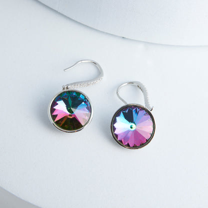 Coraline Circle Drop Gemstone Earrings