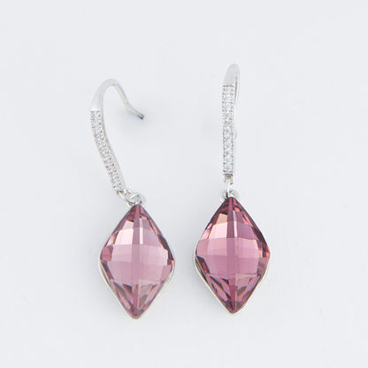 Coraline Diamond Drop Gemstone Earrings