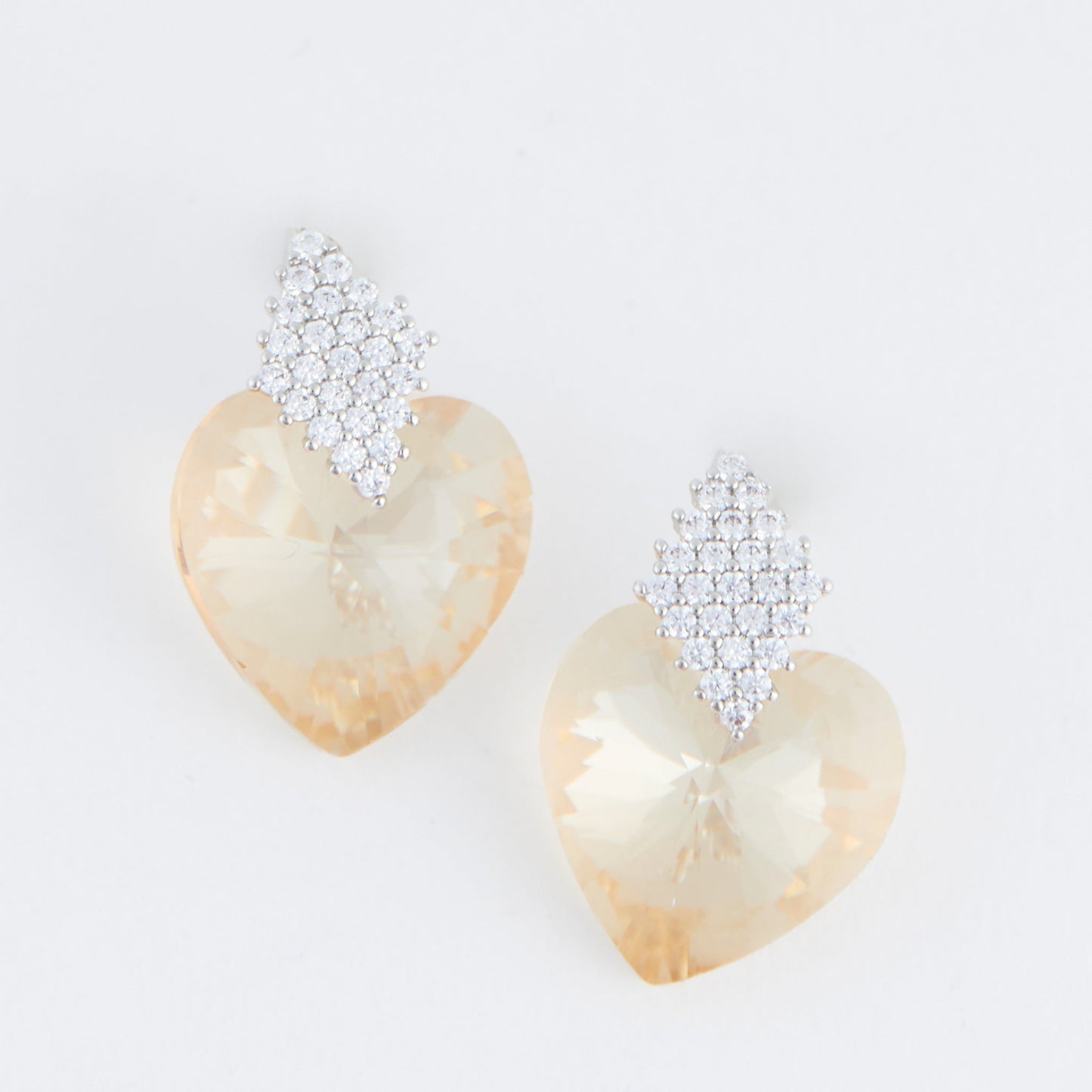 Coraline Heart Gemstone Earrings