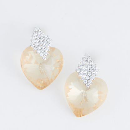 Coraline Heart Gemstone Earrings