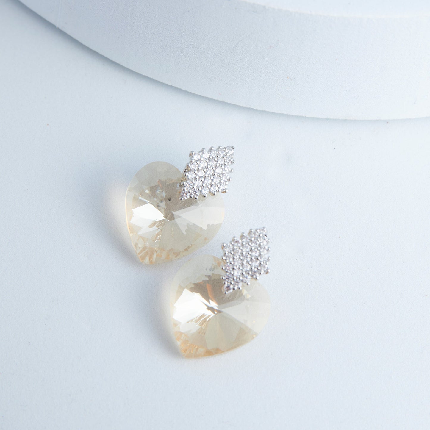 Coraline Heart Gemstone Earrings