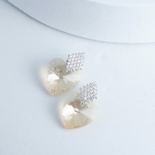 Coraline Heart Gemstone Earrings