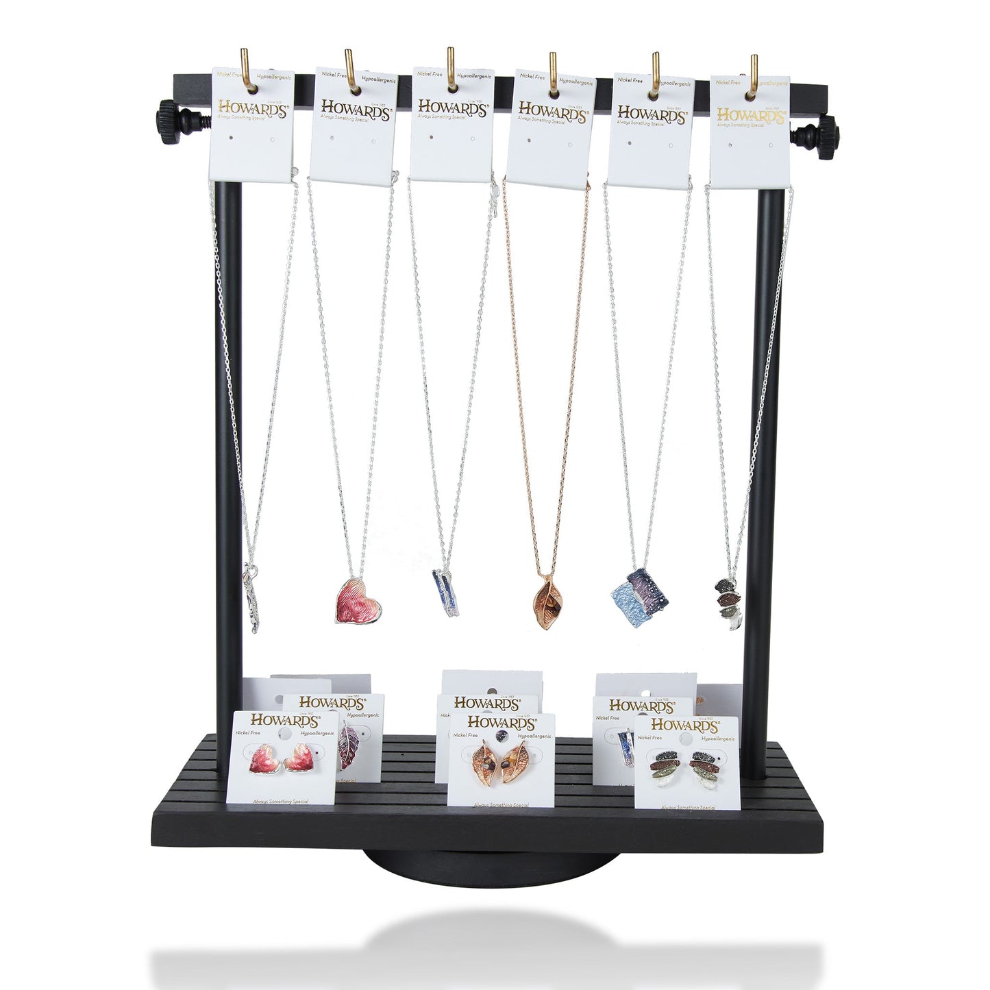 36 Piece Penelope Enamel Pendant Necklace, Earring & Statement Ring Unit with Display