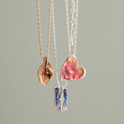 Penelope Enamel Leaf Pendant Necklace