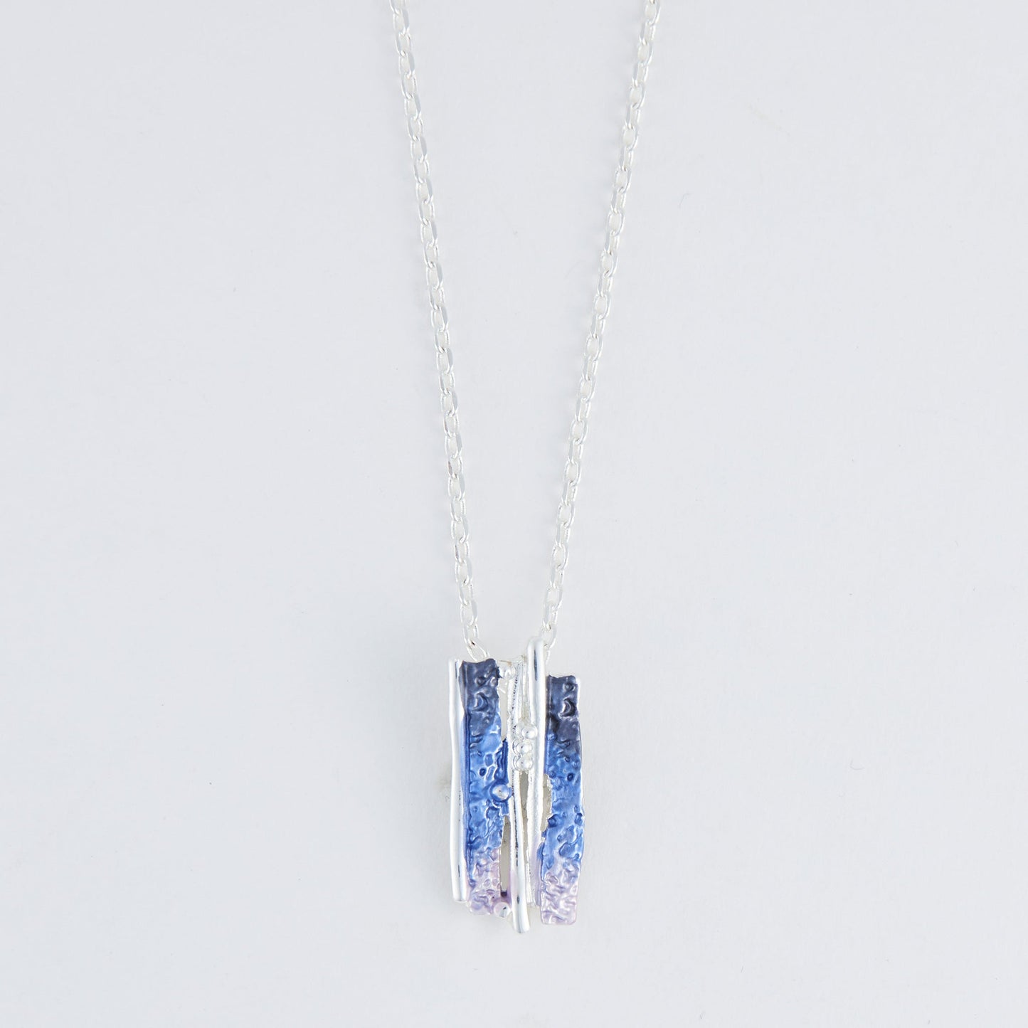 Penelope Enamel Cut Out Bar Pendant Necklace