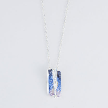 Penelope Enamel Cut Out Bar Pendant Necklace