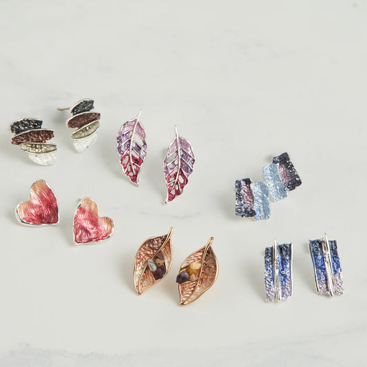 12 Piece Penelope Enamel Stud Earring Assortment