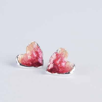 Penelope Enamel Heart Earrings