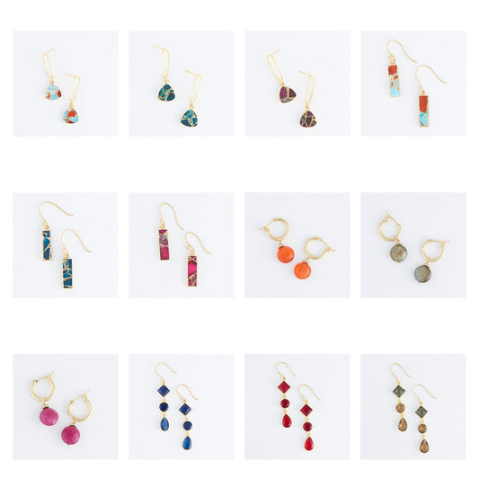24 Piece Tahani 18K Gold Earring Assortment