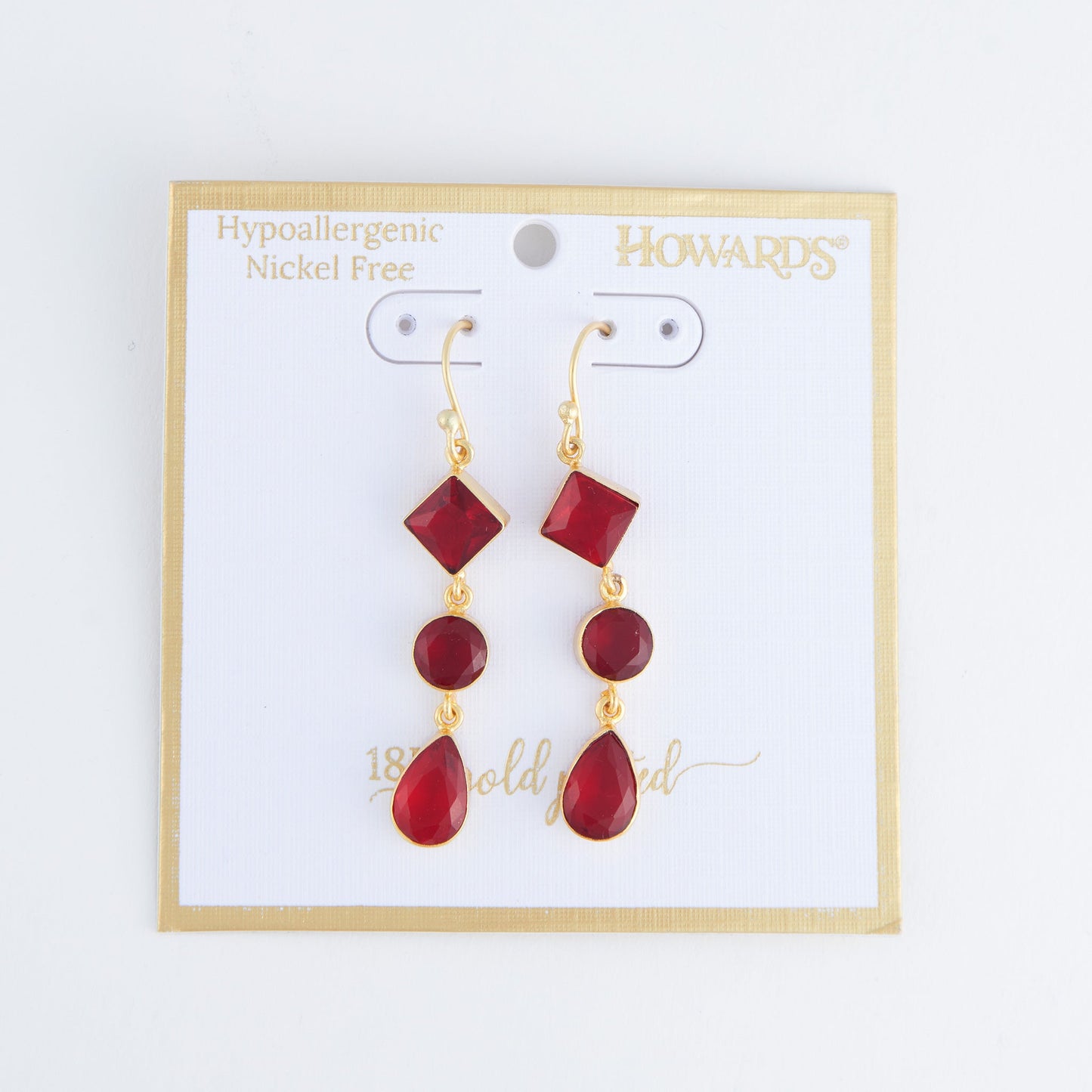 Tahani 18K Gold Linked Gemstone Earrings