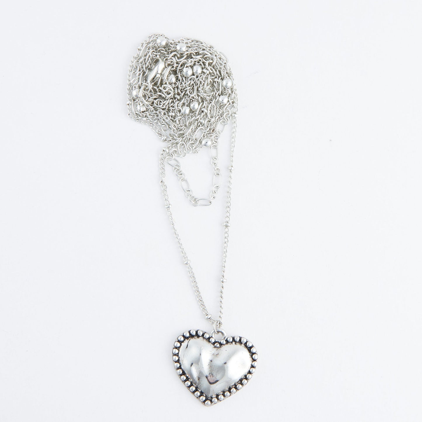 Camber Layered Heart Pendant Necklace