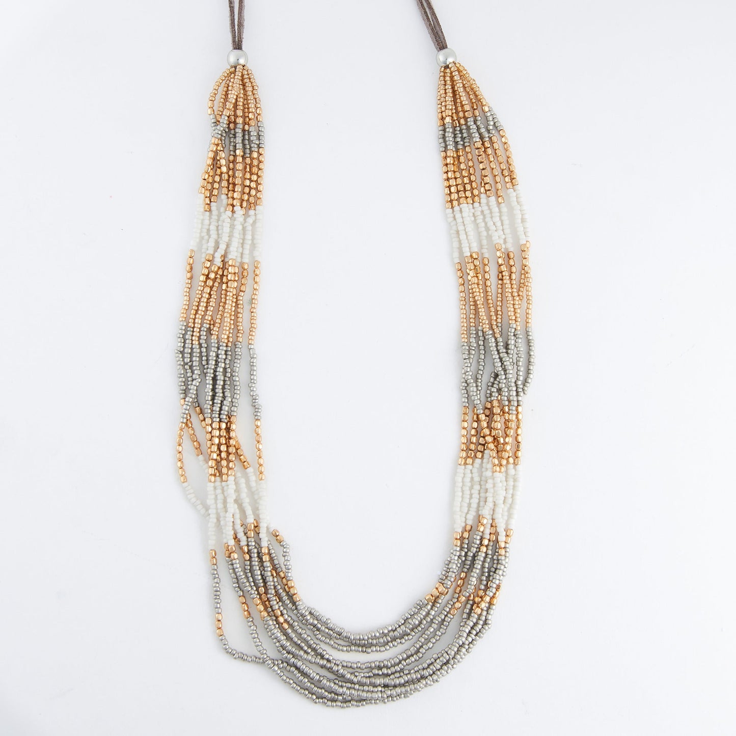Hayes Color Block Seed Bead Necklace