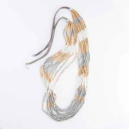 Hayes Color Block Seed Bead Necklace