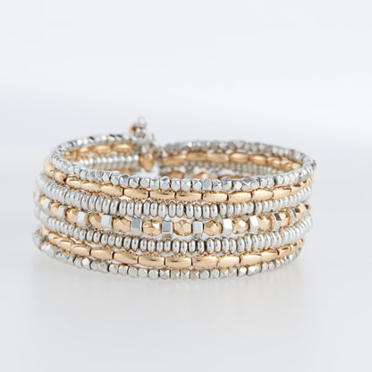 Lilia Beaded Cuff Bracelet