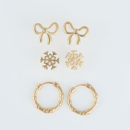 Holiday Snowflake Earring Trio