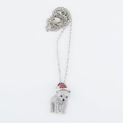 Holiday Polar Bear Pendant  Necklace
