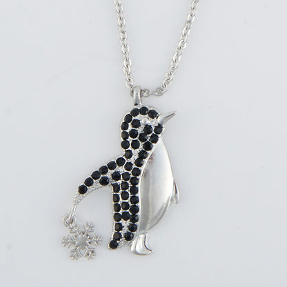 Holiday Penguin Pendant Necklace
