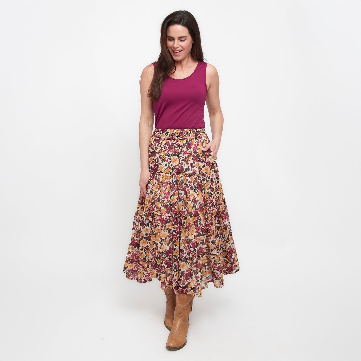 Hazel Tiered Maxi Skirt
