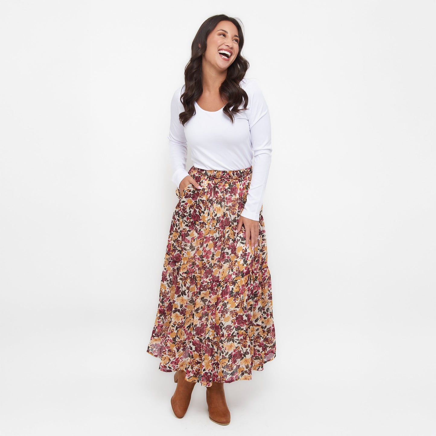 Hazel Tiered Maxi Skirt