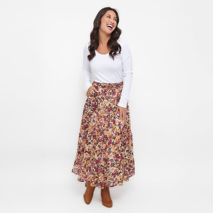 Hazel Tiered Maxi Skirt