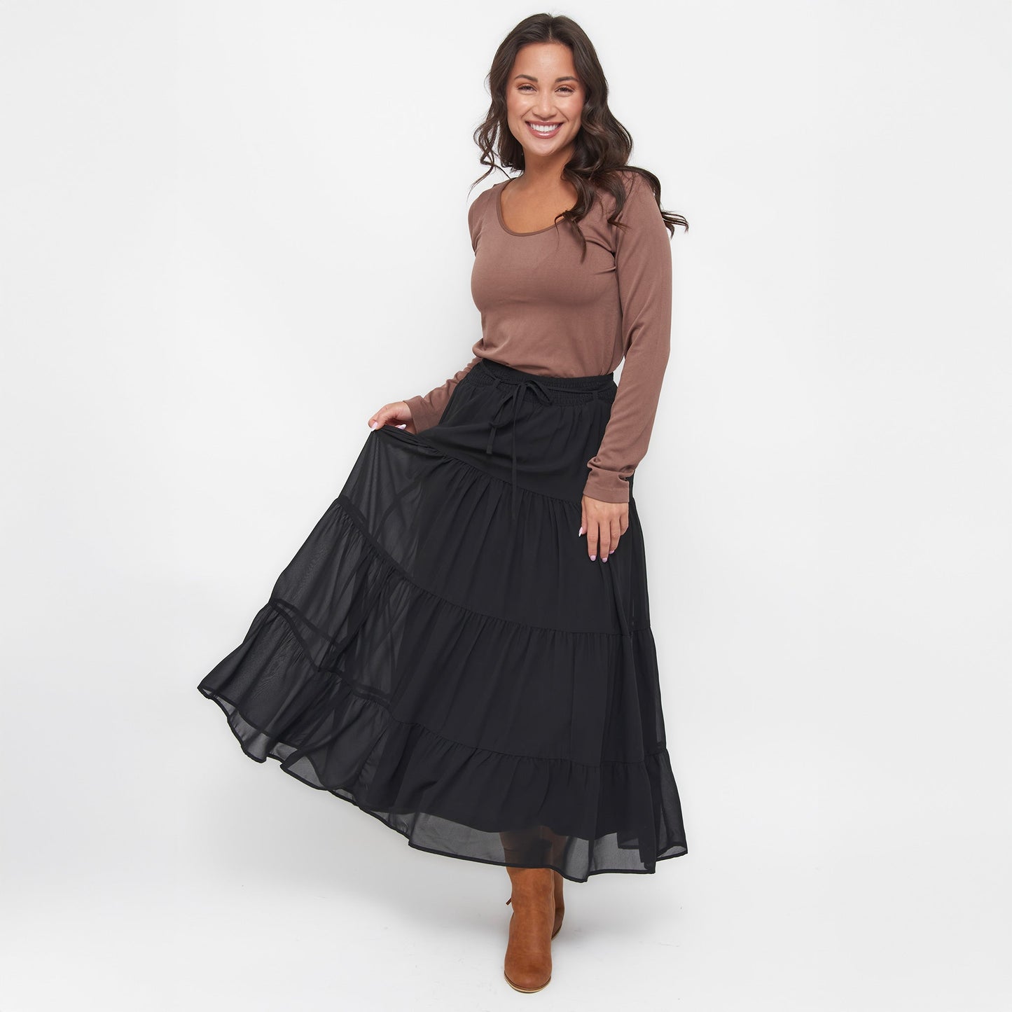 Hazel Tiered Maxi Skirt