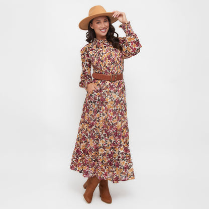 Hazel Smocked Long Sleeve Blouse