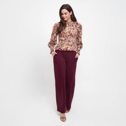 Hazel Smocked Long Sleeve Blouse