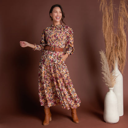 Hazel Smocked Long Sleeve Blouse