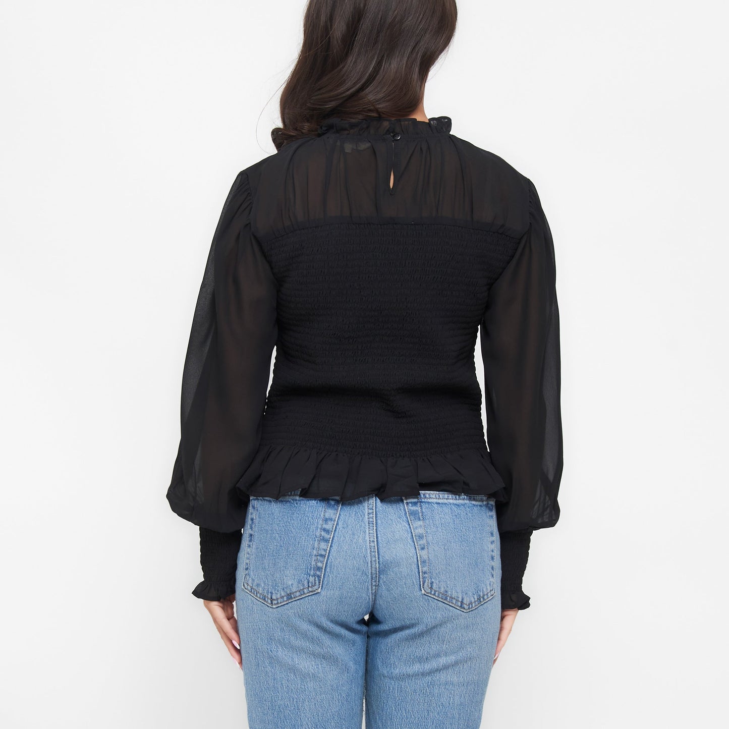 Hazel Smocked Long Sleeve Blouse