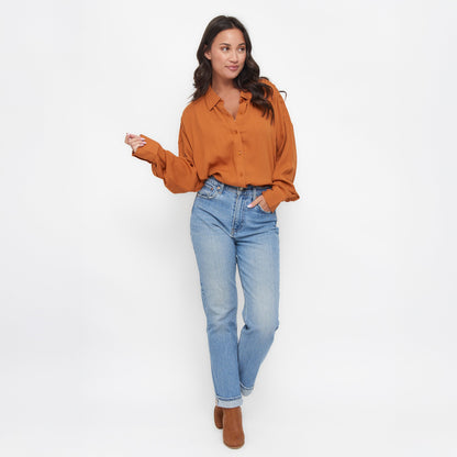Reece Boyfriend Button Up Top