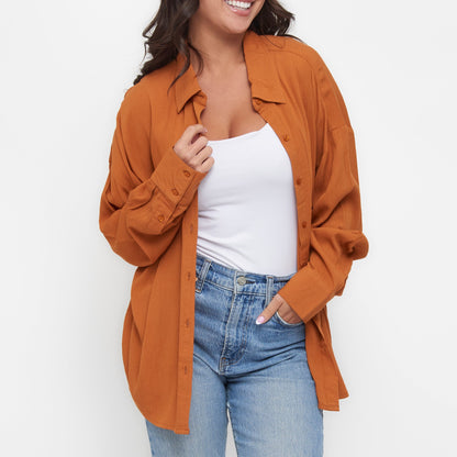 Reece Boyfriend Button Up Top
