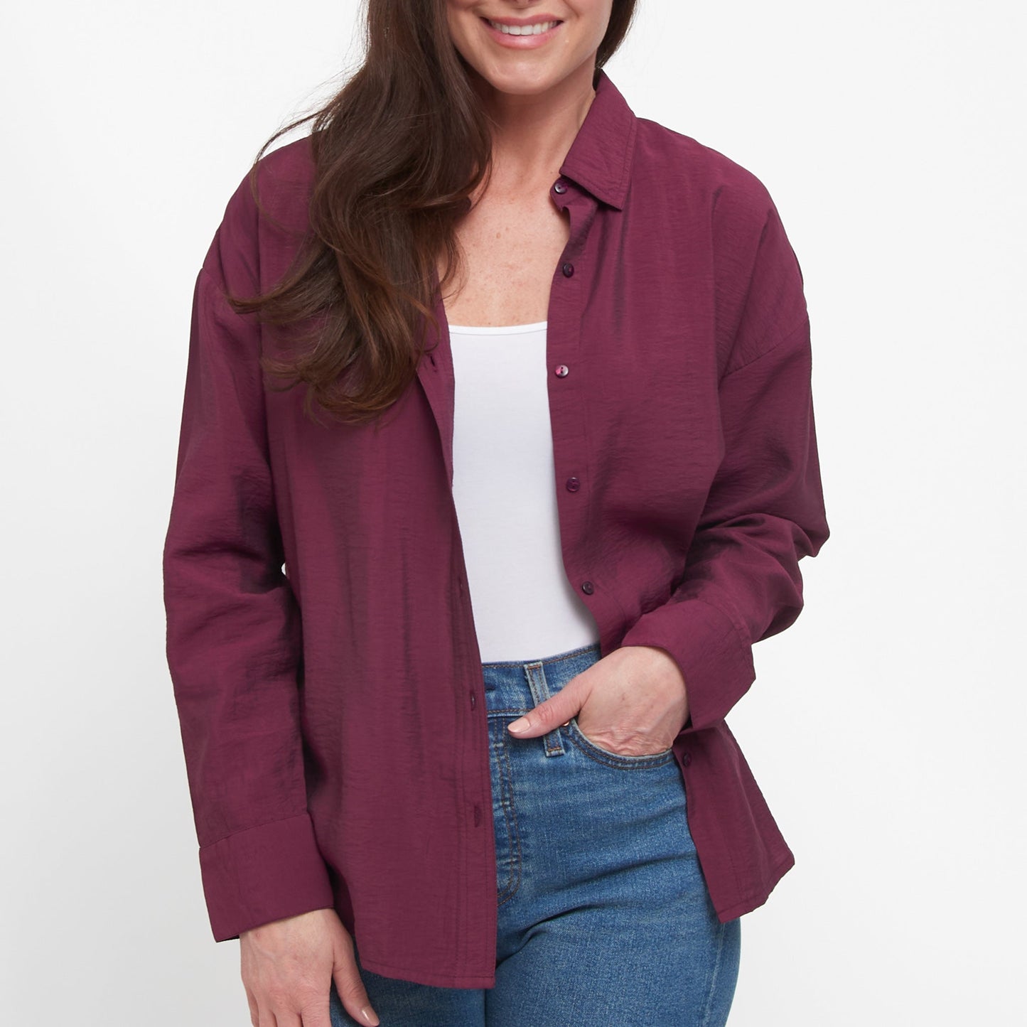 Reece Boyfriend Button Up Top