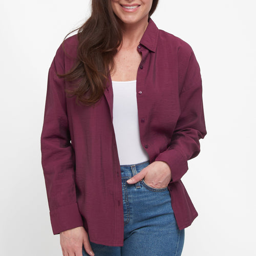 Reece Boyfriend Button Up Top