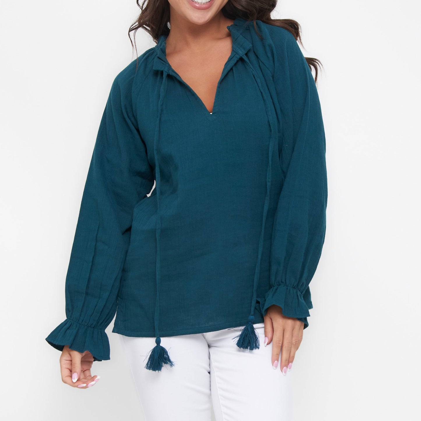 Jasmine Gauze Long Sleeve Blouse