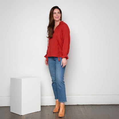 Jasmine Gauze Long Sleeve Blouse