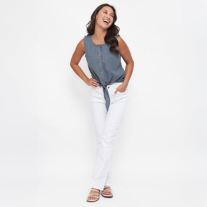 Jasmine Gauze Button Up Tank