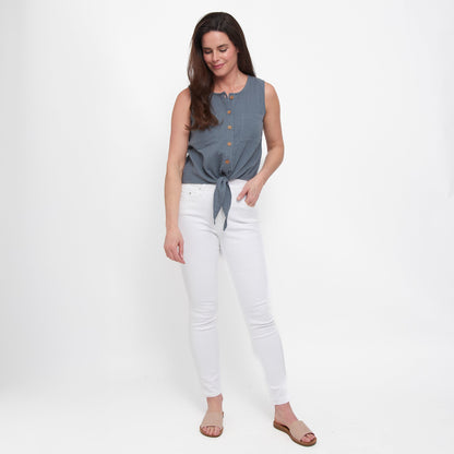 Jasmine Gauze Button Up Tank