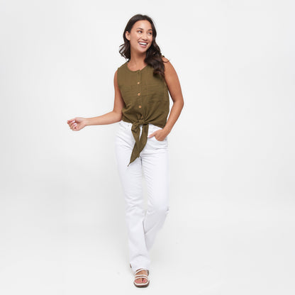 Jasmine Gauze Button Up Tank