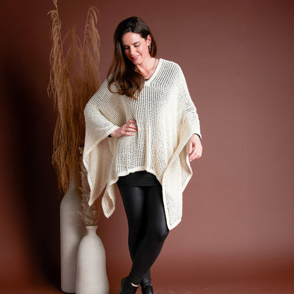 Presley Open Sweater Knit Poncho