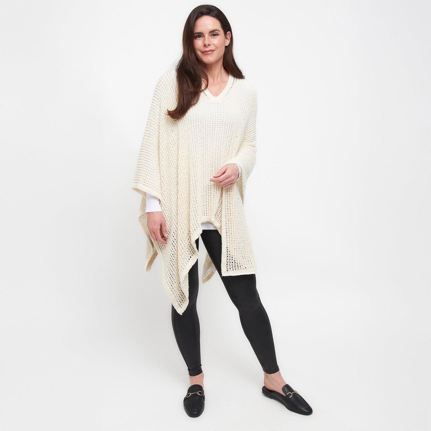 Presley Open Sweater Knit Poncho